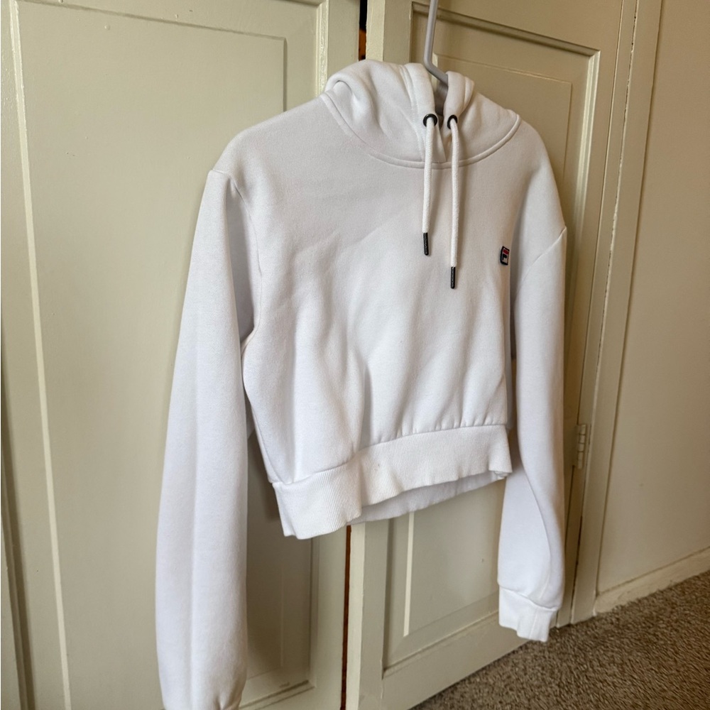 Fila White cropped Women's Hoodie